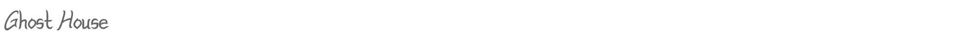 Sample characters Ghost House Font
